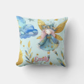 Coussin Fairy Birthday Turquoise Gold Rose Princess Fairyt (Recto)