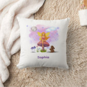 Coussin Fairy Garden Throw Pillow Birthday Gift (Couverture)