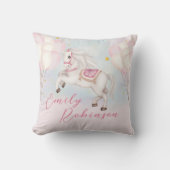 Coussin Fairytale bébé fille Pony ballons roses étoiles (Recto)