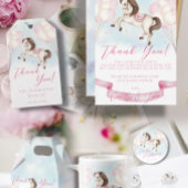 Coussin Fairytale bébé fille Pony ballons roses étoiles