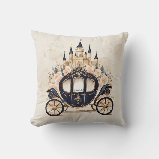 Coussin Fairytale Carriage and Castle (Recto)
