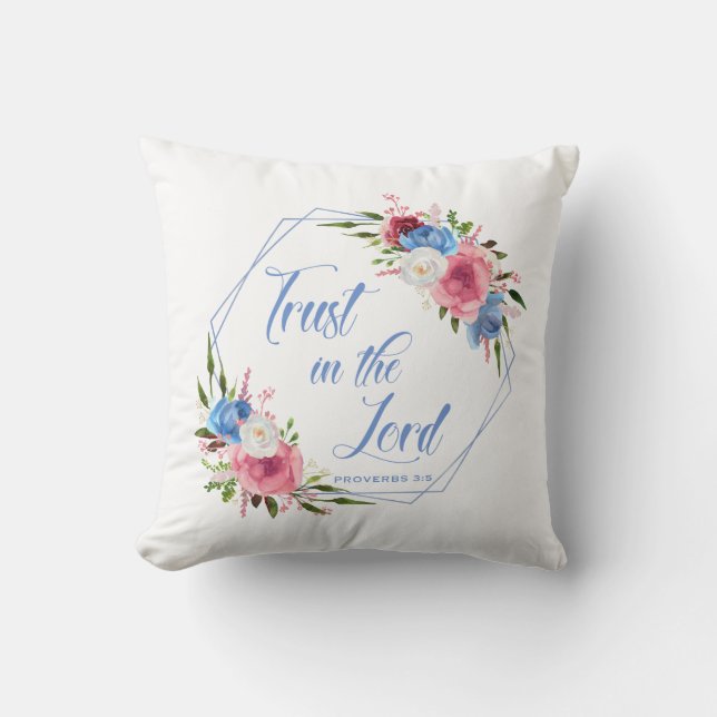 Coussin Fais Confiance au Seigneur (Recto)