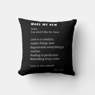 Coussin Fais-Moi Nouveau Poème d'amour et d'encouragement