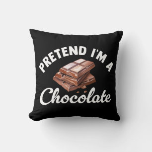 Coussin Fais semblant que je suis une tablette de chocolat