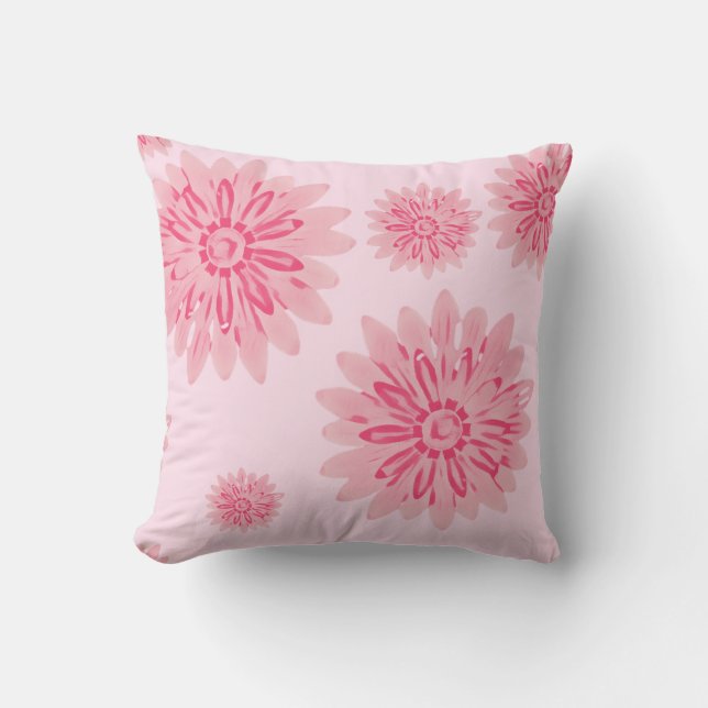 Coussin Faisceaux rose pâle (Recto)