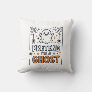 Coussin Faisons comme si j'étais un Fantôme Mignon Hallowe
