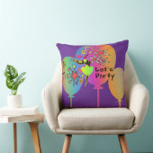 Coussin Faisons la fête Décoration amusante violette (Chaise)