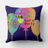 Coussin Faisons la Fête Décoration Bleu foncé (Verso)