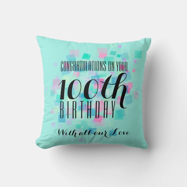 Coussin fait sur commande anniversaire en bon état (Recto)