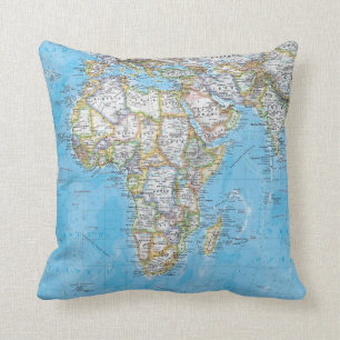 Coussin fait sur commande de carte du monde