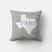 Coussin fait sur commande de maison de code postal (Recto)