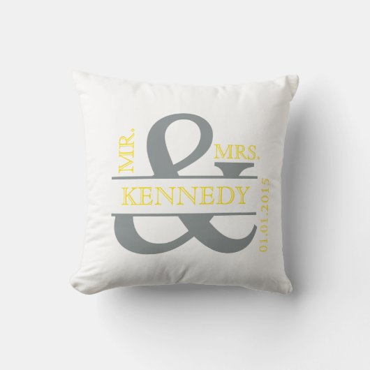Coussin fait sur commande de mariage de souvenir (Recto)