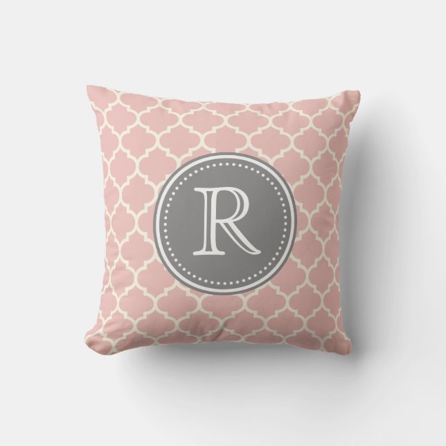 Coussin fait sur commande de monogramme de (Recto)
