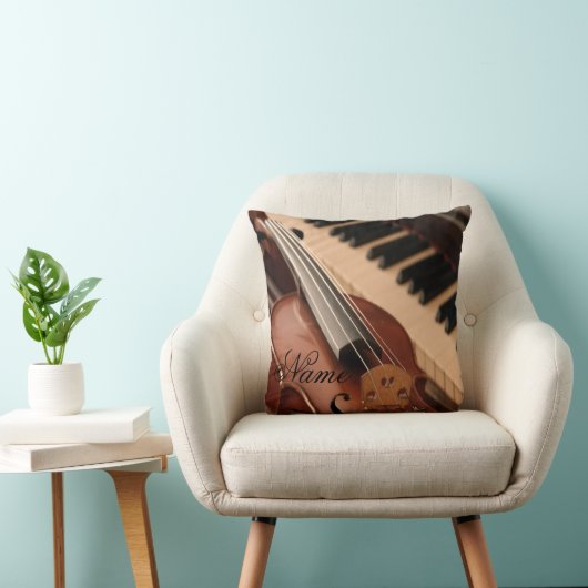 Coussin fait sur commande de piano et de violon (Chaise)
