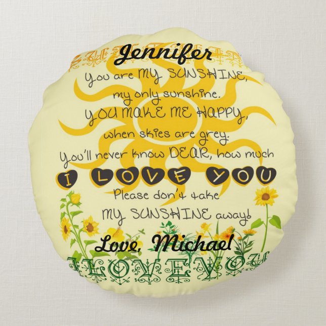 Coussin fait sur commande de soleil (Dos)