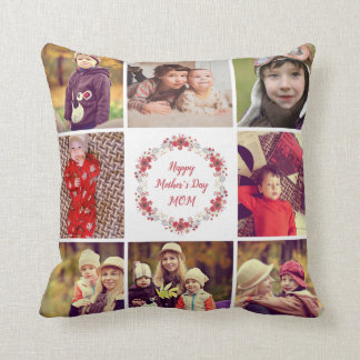 Coussin fait sur commande heureux de collage de