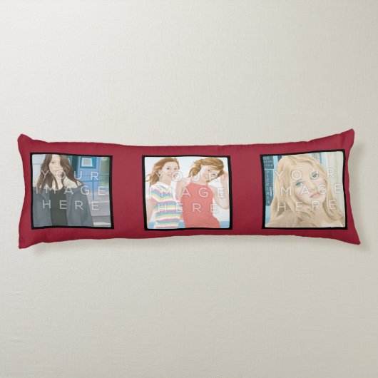 Coussin fait sur commande rouge de corps (Dos)