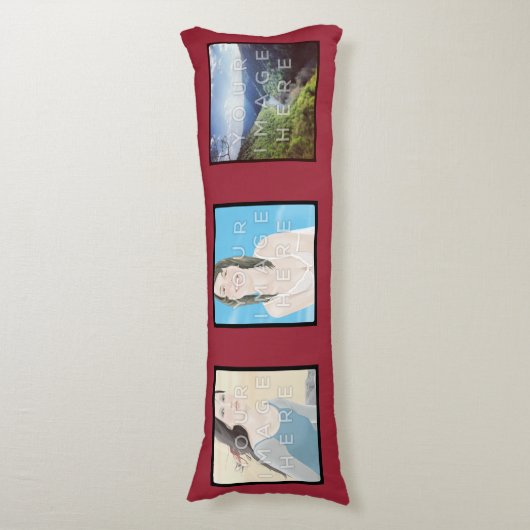 Coussin fait sur commande rouge de corps (Devant (Vertical))