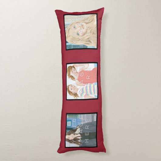 Coussin fait sur commande rouge de corps (Dos (Vertical))