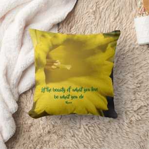 Coussin Faites ce que vous aimez Narcisse Citation Inspira