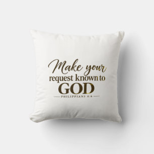 Coussin Faites connaître votre demande à Dieu