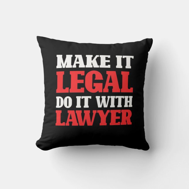 Coussin Faites-le avec un avocat (Recto)