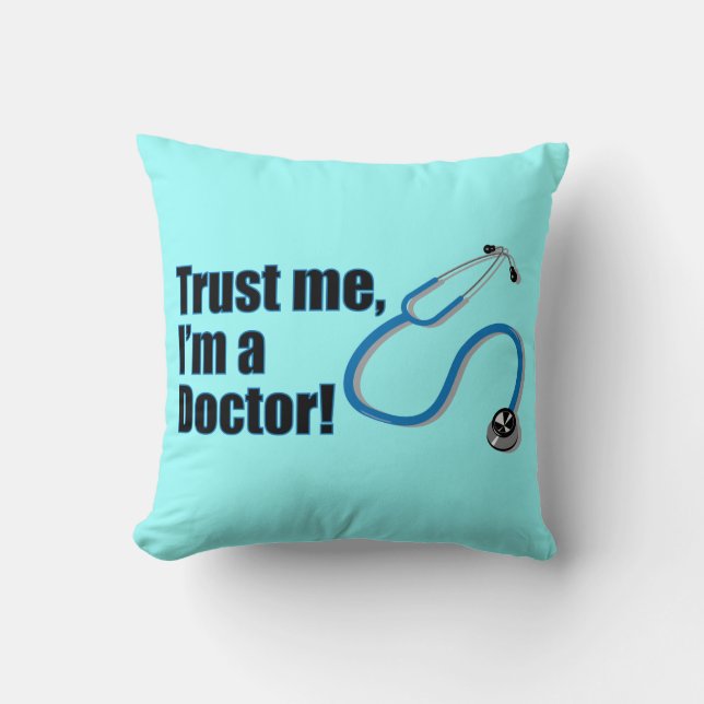 Coussin Faites-moi confiance Je suis un Docteur Drôle Grad (Recto)