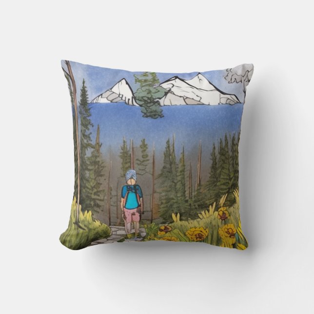 Coussin Faites une randonnée (Recto)