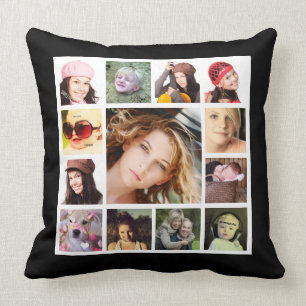 Coussin Faites votre PROPRE collage audacieux de photo