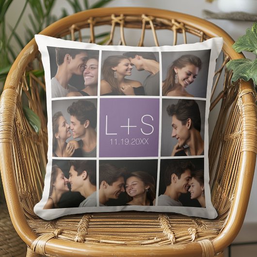 Coussin Faites Votre Propre Collage De Photos De Mariage M