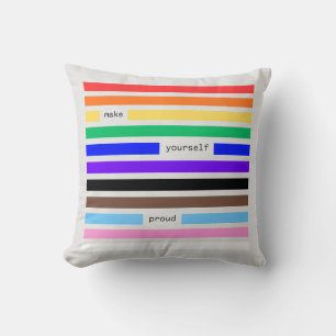 Coussin Faites Vous Une Fierté Rouge Arc-en-Ciel De La Fie
