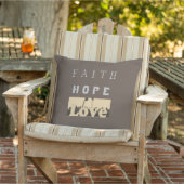 Coussin Faith Hope Love (Chaise)