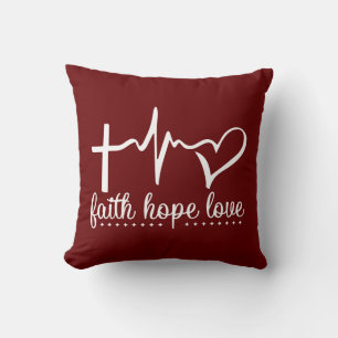 Coussin Faith Hope Love