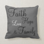 Coussin - Faith Hope Love Family<br><div class="desc">Coussin - Faith Hope Love Family.</div>