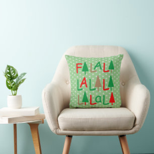 Coussin FaLaLaLaLa... Simples arbres de Noël Jeter l'oreil