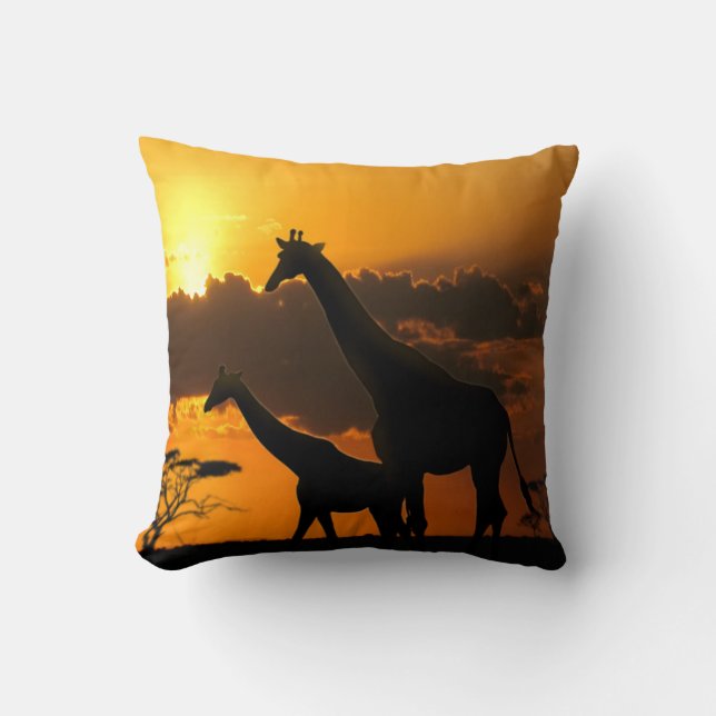Coussin Famille 2 de girafe (Recto)