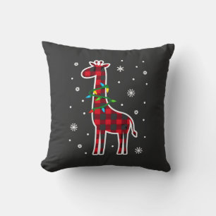 Coussin Famille assortie girafe plaid de Noël Pa