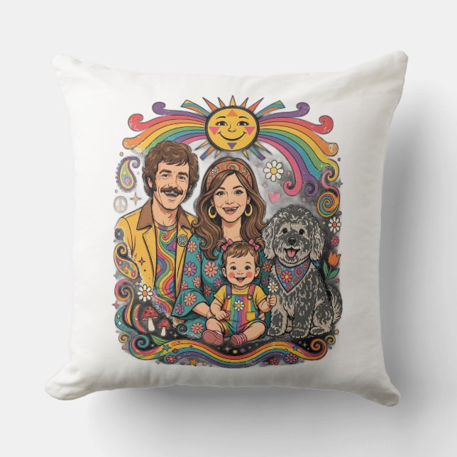 Coussin famille avec  (Recto)