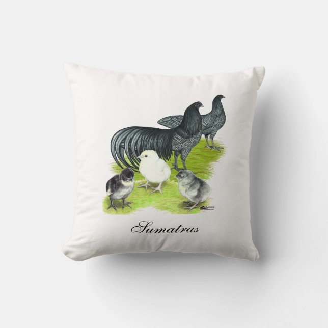 Coussin Famille Blue Sumatra (Recto)
