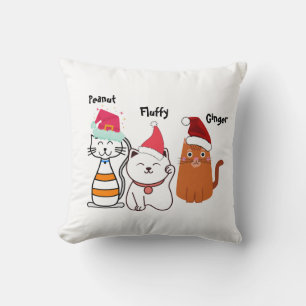 Coussin Famille Cute Kitty Cat personnalisée