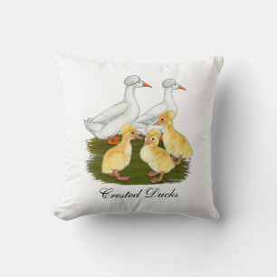 Coussin Famille de canards à crête
