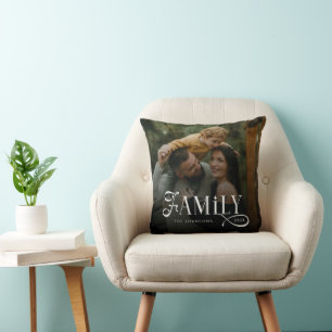 Coussin Famille de caractères modernes Photo personnalisée