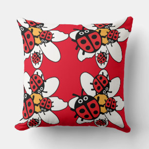 Coussin Famille de coccinelles adorables enfants