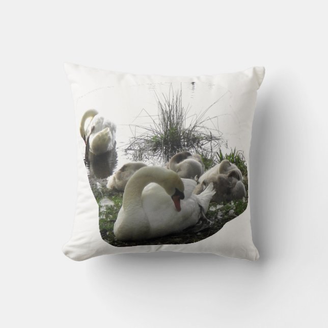 Coussin Famille de cygnes (Recto)