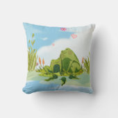 Coussin Famille de grenouilles amoureuses (Recto)