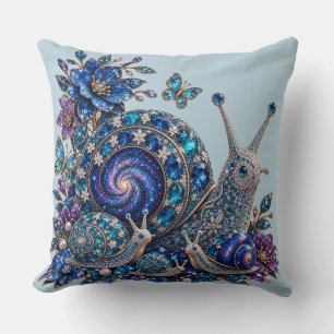 Coussin Famille de limaçon de cristal céleste – Galaxie de