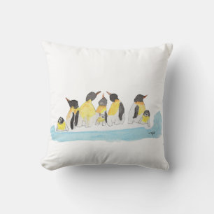 Coussin Famille de manchots