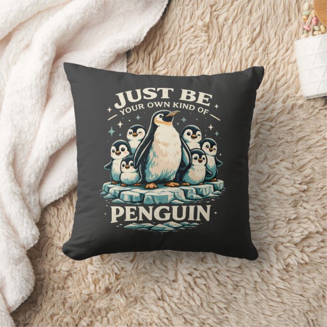 Coussin Famille de manchots mignons, source d'inspiration (Couverture)