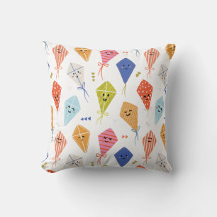 Coussin Famille de maternelle de cerfs-volants 