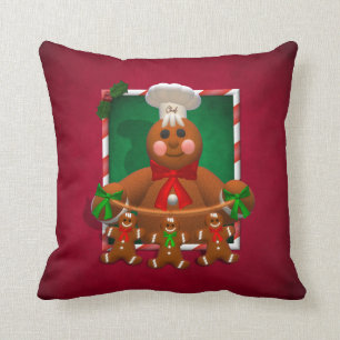 Coussin Famille de pain d'épice : Baker drôle